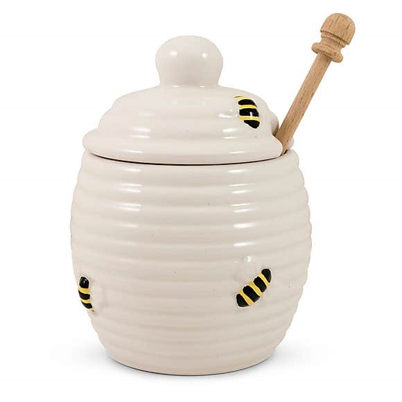 Ceramic honey pot